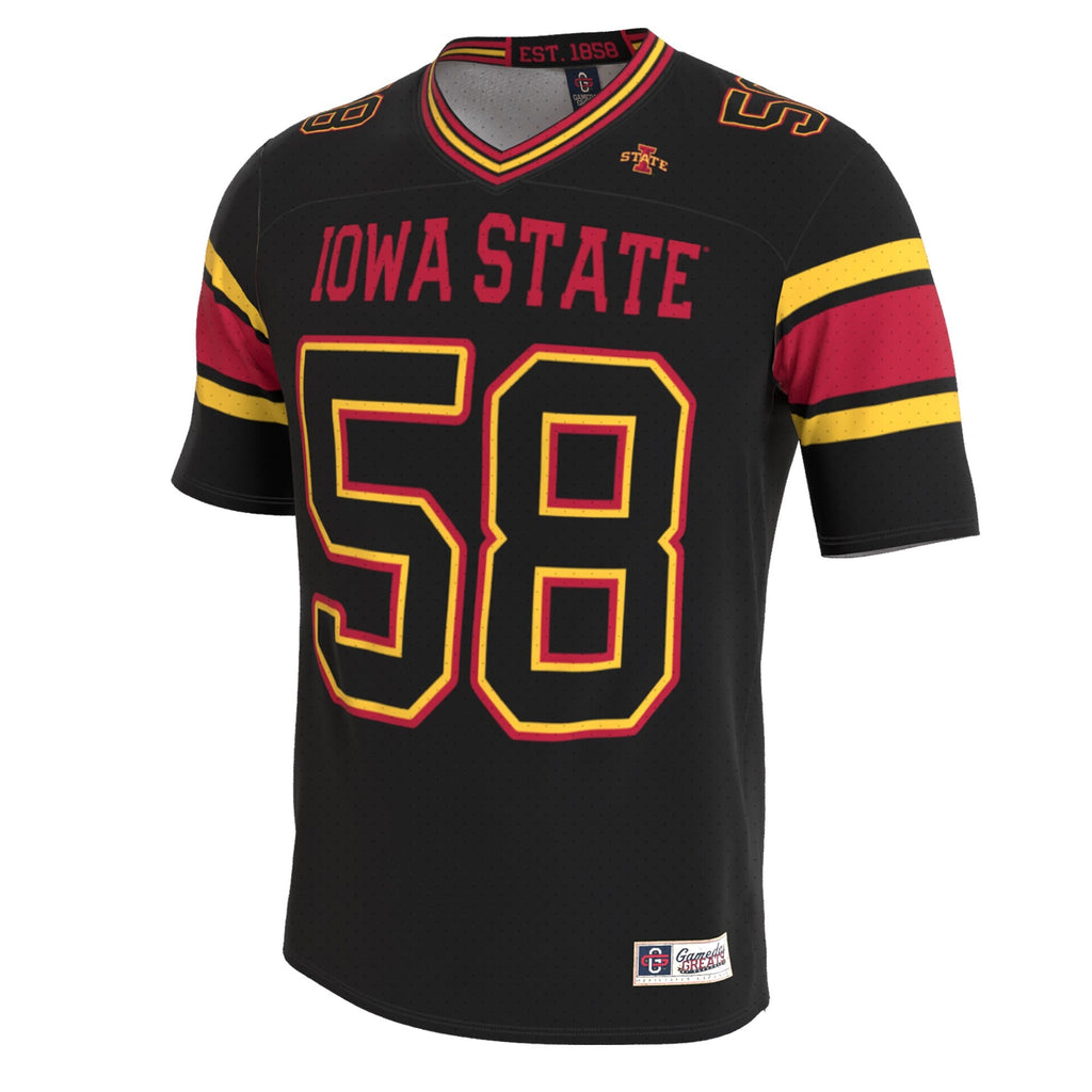 Iowa State Cyclones Lightweight Collegiate Football Blackout Fashion Jersey product image 3, provided for visual reference