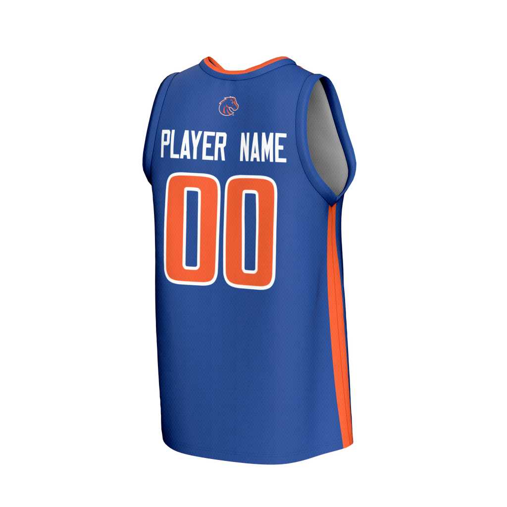 Boise State Broncos NIL Pick-A-Player Lightweight Basketball Fashion Jersey - Royal product image 4, provided for visual