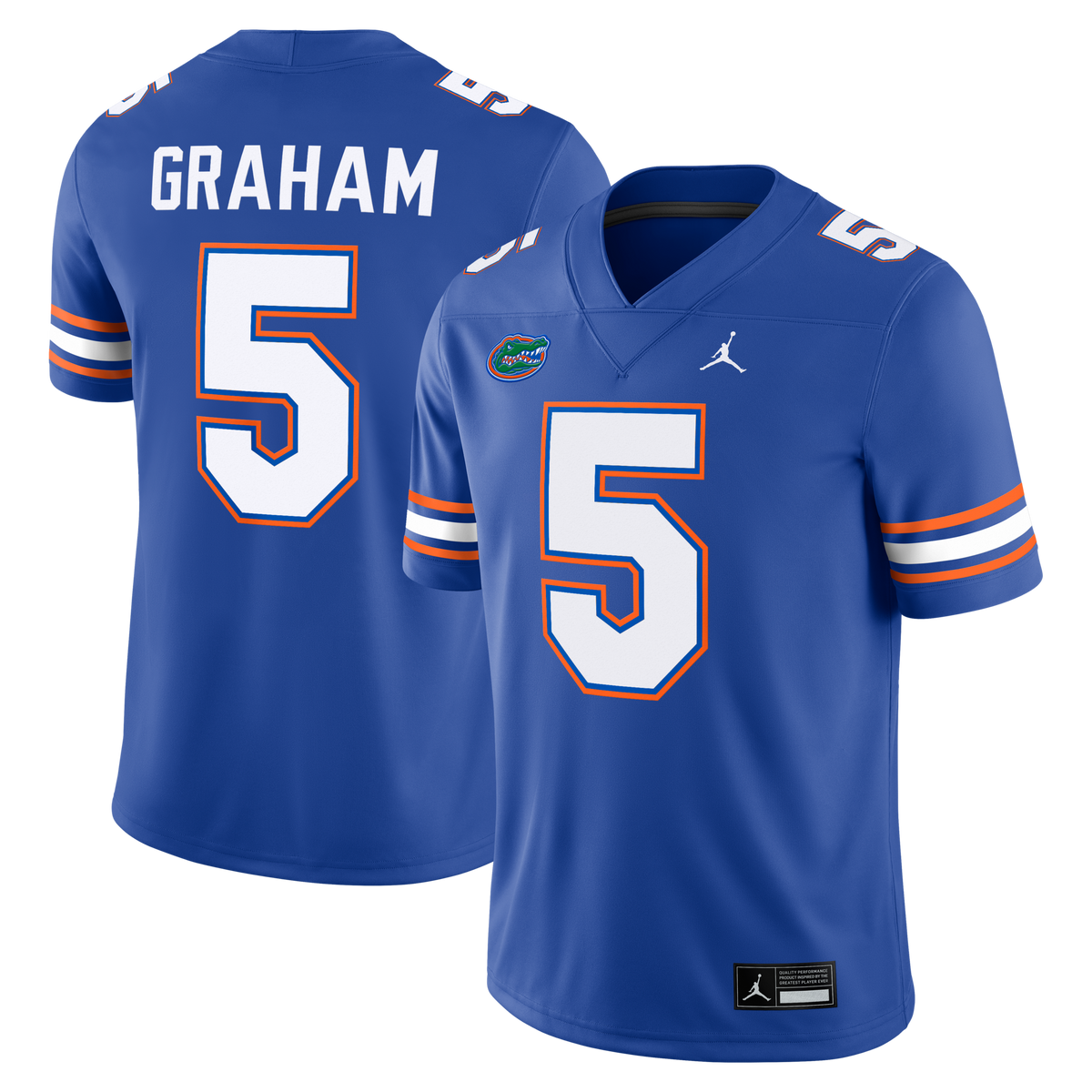Myles Graham Florida Gators Game Football Jersey - Royal product image 2, provided for visual reference and product detail