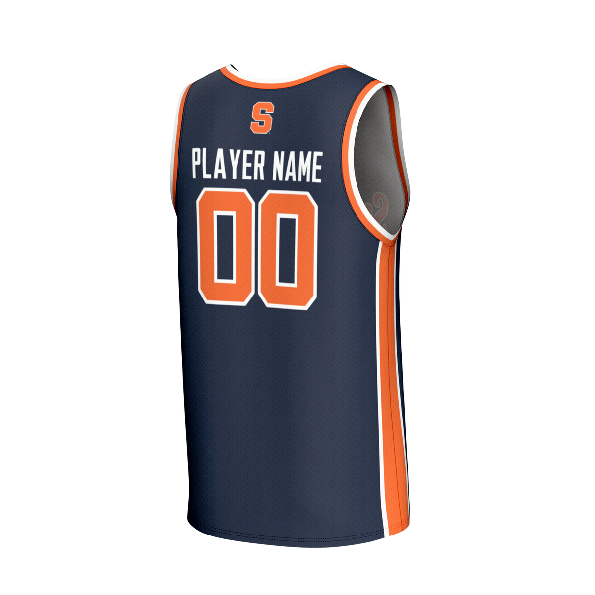 Syracuse Orange NIL Pick-A-Player Basketball Lightweight Jersey - Navy product image 4, provided for visual reference and