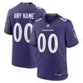 Baltimore Ravens Purple Custom Game Jersey product image 1, provided for visual reference and product detail review