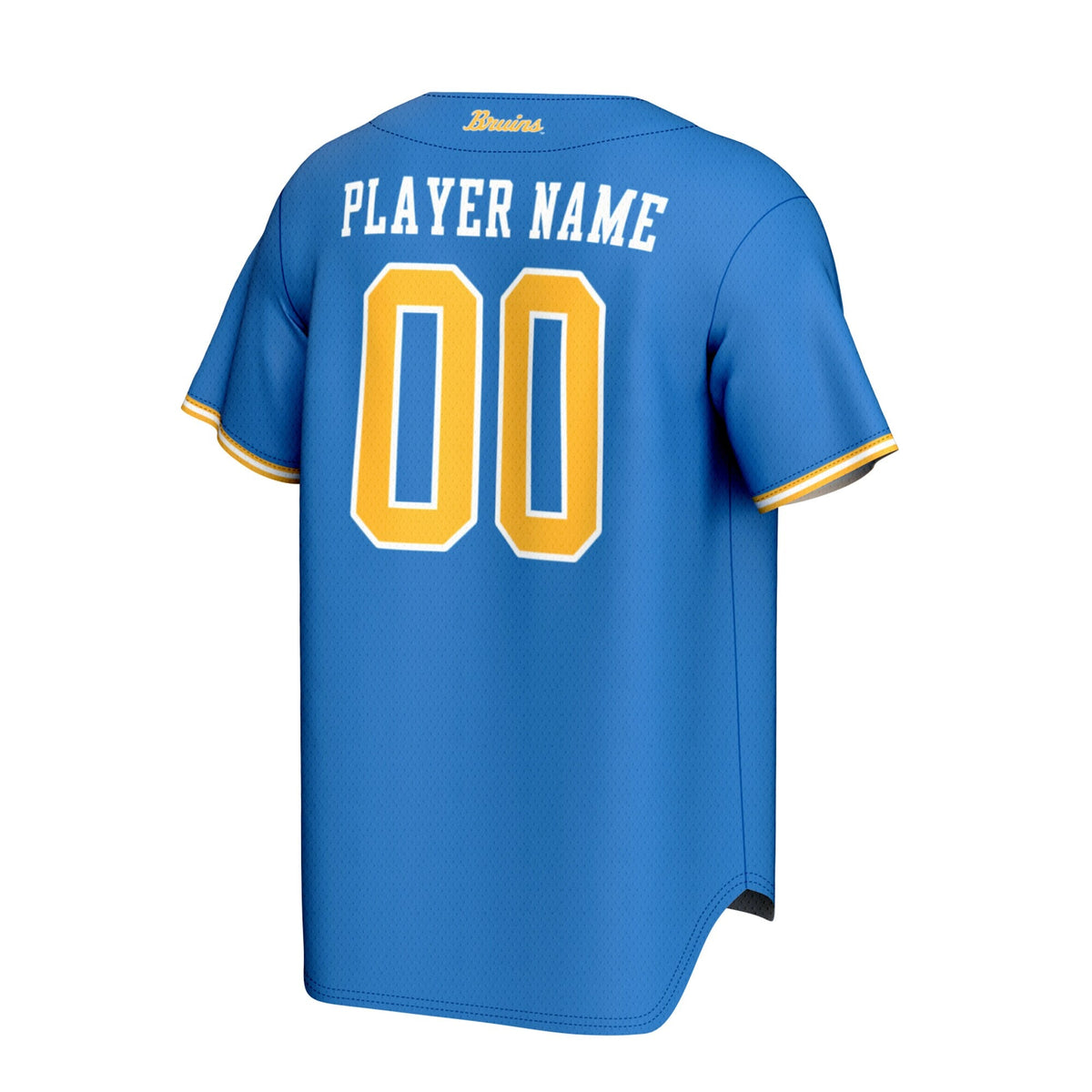 UCLA Bruins Lightweight Collegiate Baseball NIL Pick-A-Player Fashion Jersey - Blue product image 4, provided for visual