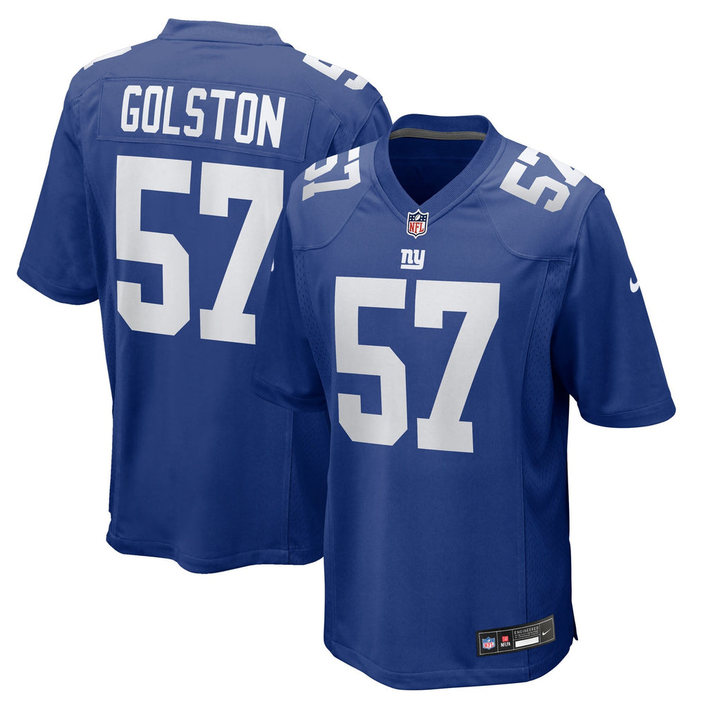 New York Giants Chauncey Golston Royal Team Game Jersey product image 2, provided for visual reference and product detail