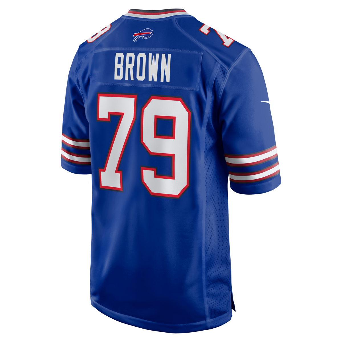 Buffalo Bills Ruben Brown Royal Game Retired Player Jersey product image 3, provided for visual reference and product detail