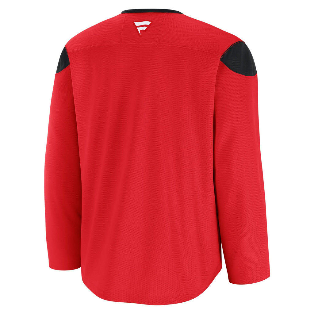 New Jersey Devils Red Practice Jersey product image 4, provided for visual reference and product detail review