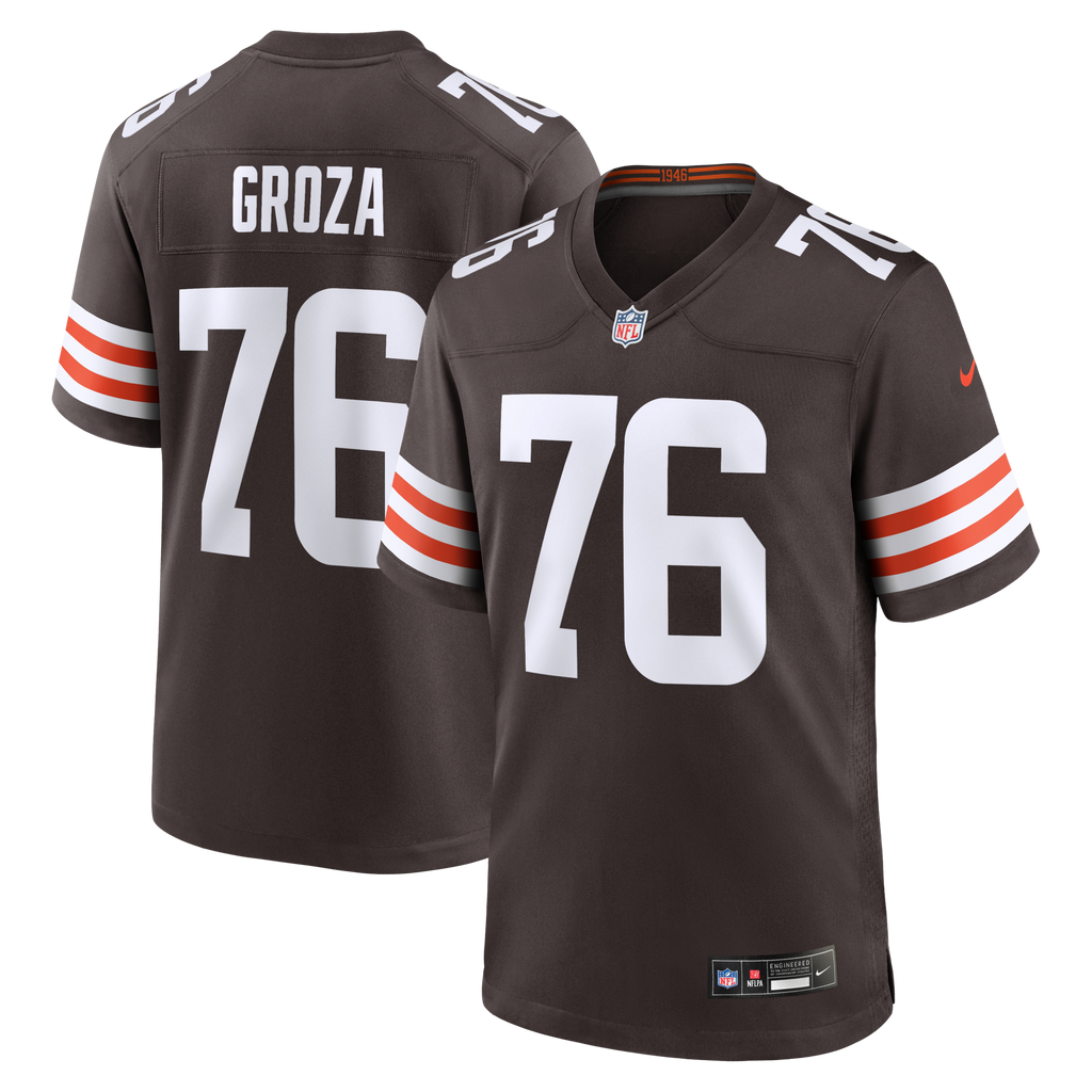 Cleveland Browns Lou Groza Brown Game Retired Player Jersey product image 1, provided for visual reference and product