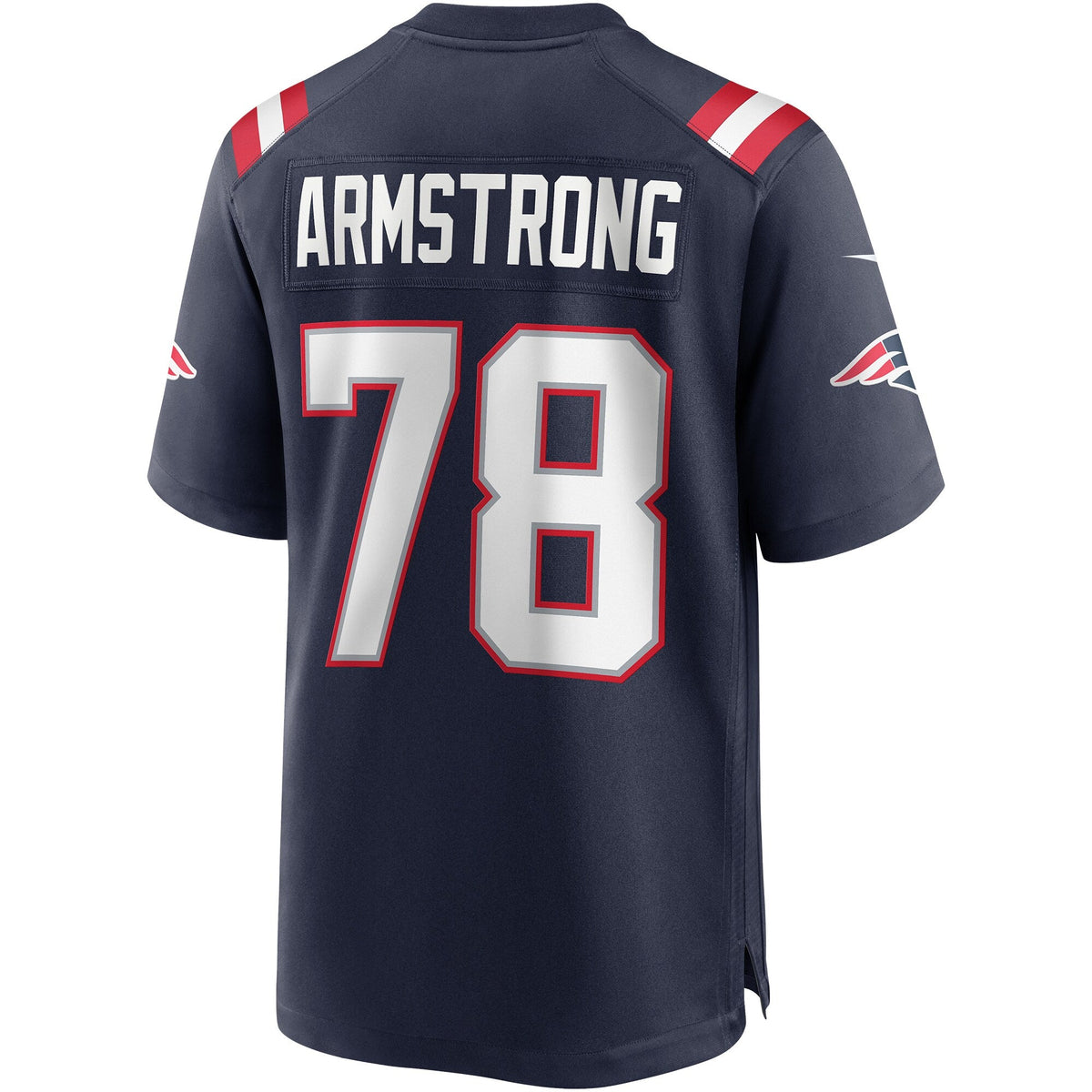 New England Patriots Bruce Armstrong Navy Game Retired Player Jersey product image 4, provided for visual reference and