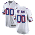 Buffalo Bills White Alternate Custom Game Jersey product image 1, provided for visual reference and product detail review