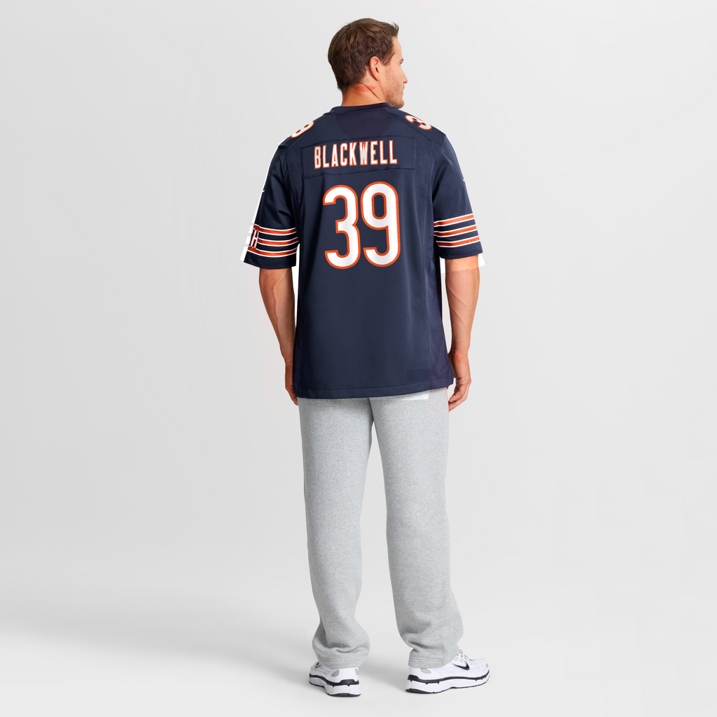 Chicago Bears Josh Blackwell Navy Game Player Jersey product image 6, provided for visual reference and product detail review