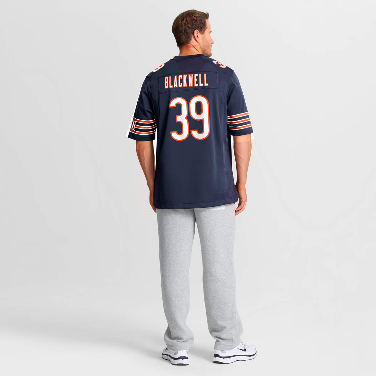 Chicago Bears Josh Blackwell Navy Game Player Jersey product image 6, provided for visual reference and product detail review