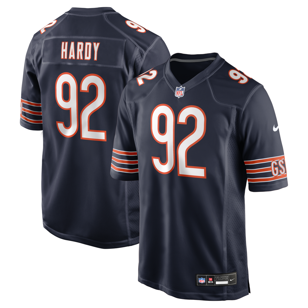 Chicago Bears Daniel Hardy Navy Team Game Jersey product image 1, provided for visual reference and product detail review