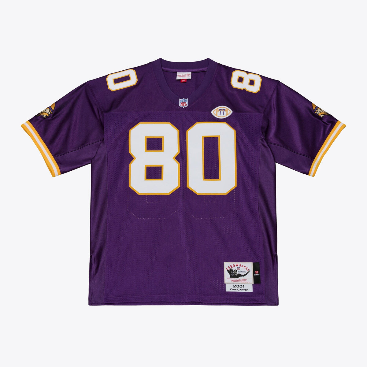 Minnesota Vikings Cris Carter Purple 2001 Authentic Throwback Jersey product image 1, provided for visual reference and