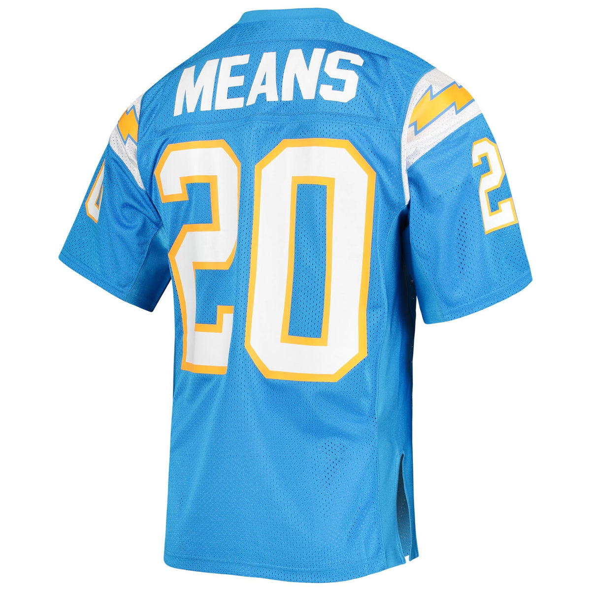 Los Angeles Chargers 1994 Natrone Means Powder Blue Authentic Throwback Retired Player Jersey product image 4, provided for