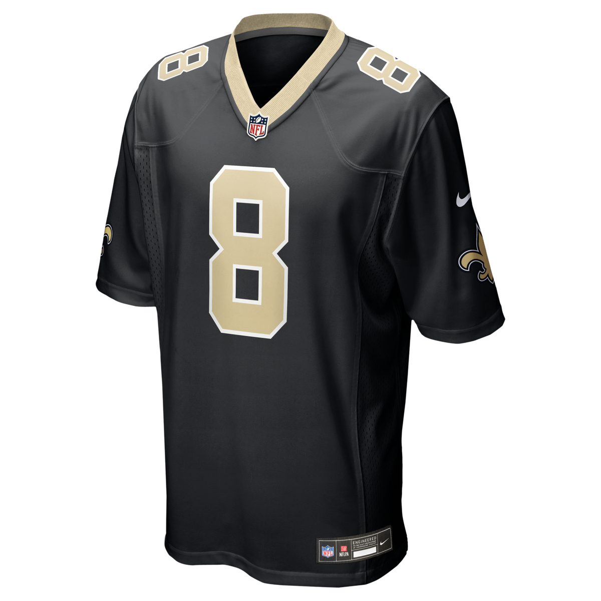 New Orleans Saints Archie Manning Black Game Retired Player Jersey product image 2, provided for visual reference and
