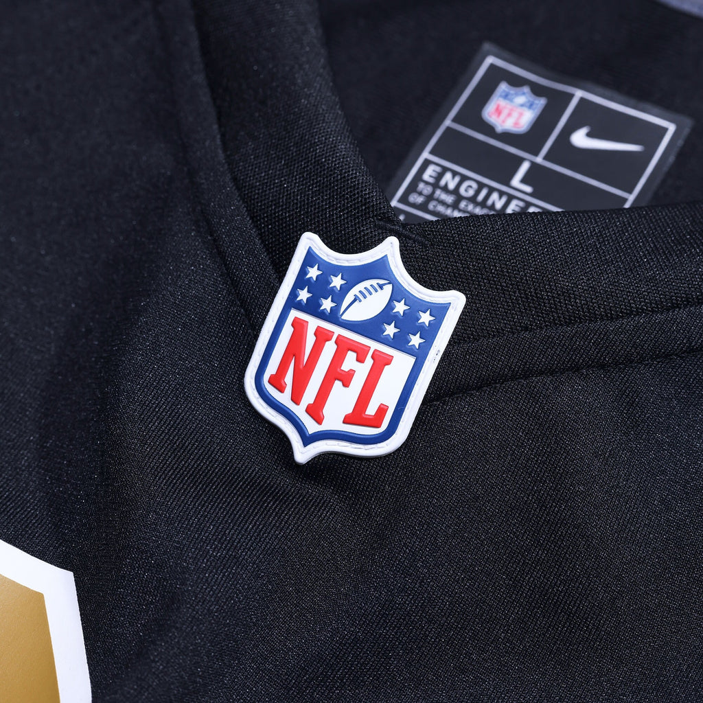New Orleans Saints Alvin Kamara Black Alternate Game Jersey product image 5, provided for visual reference and product