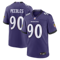 Baltimore Ravens Aeneas Peebles Purple Team Game Jersey product image 1, provided for visual reference and product detail