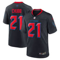 Houston Texans Nick Chubb Navy Alternate 2 Game Jersey product image 1, provided for visual reference and product detail