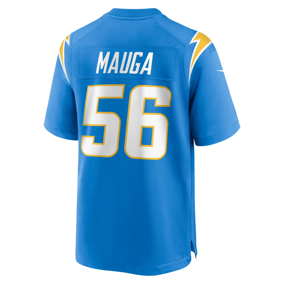 Los Angeles Chargers Kanai Mauga Powder Blue Team Game Jersey product image 3, provided for visual reference and product