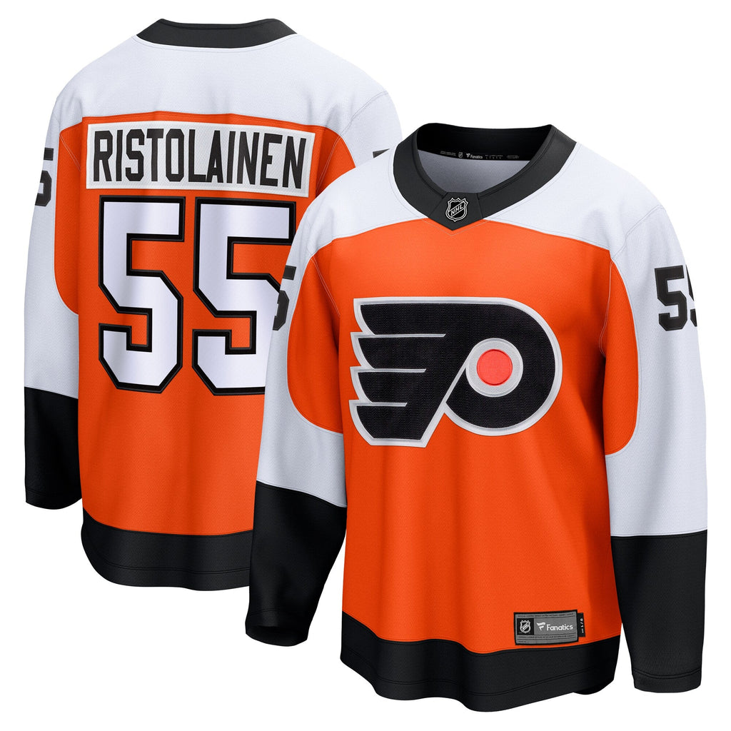 Philadelphia Flyers Rasmus Ristolainen Orange Home Breakaway Jersey product image 2, provided for visual reference and