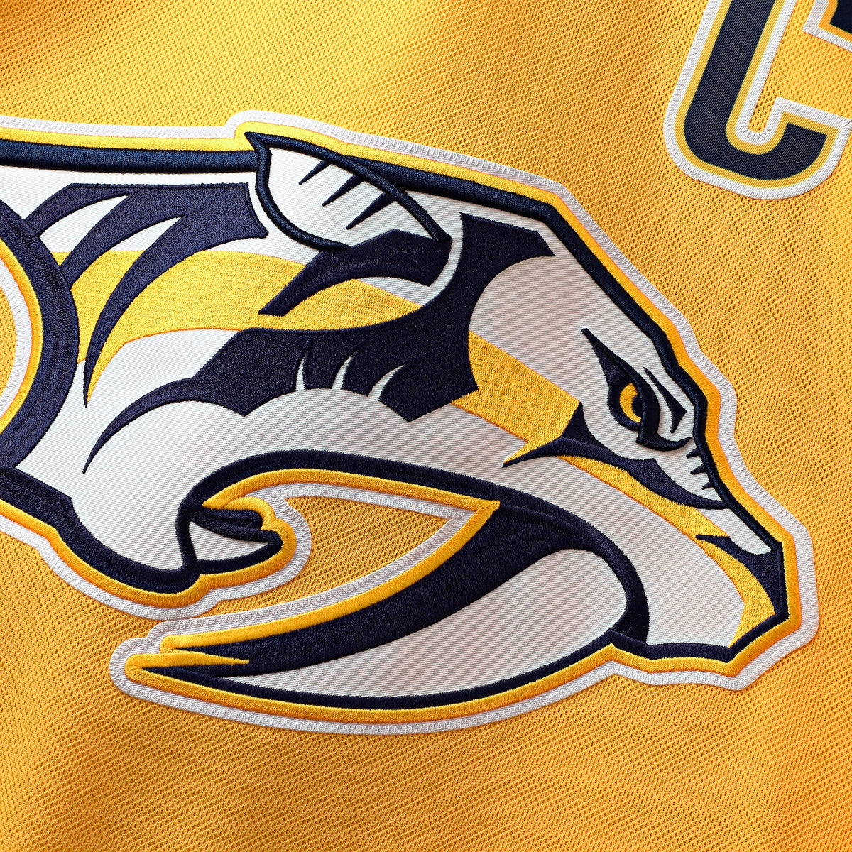 Nashville Predators Ryan O'Reilly Yellow Home Premium Jersey product image 5, provided for visual reference and product