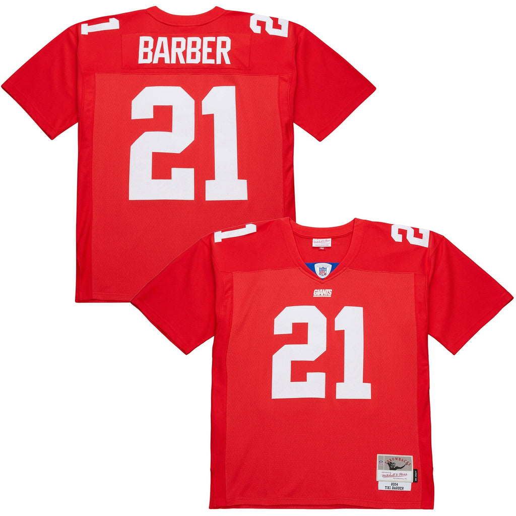 New York Giants Tiki Barber Red 2004 Legacy Replica Jersey product image 1, provided for visual reference and product detail