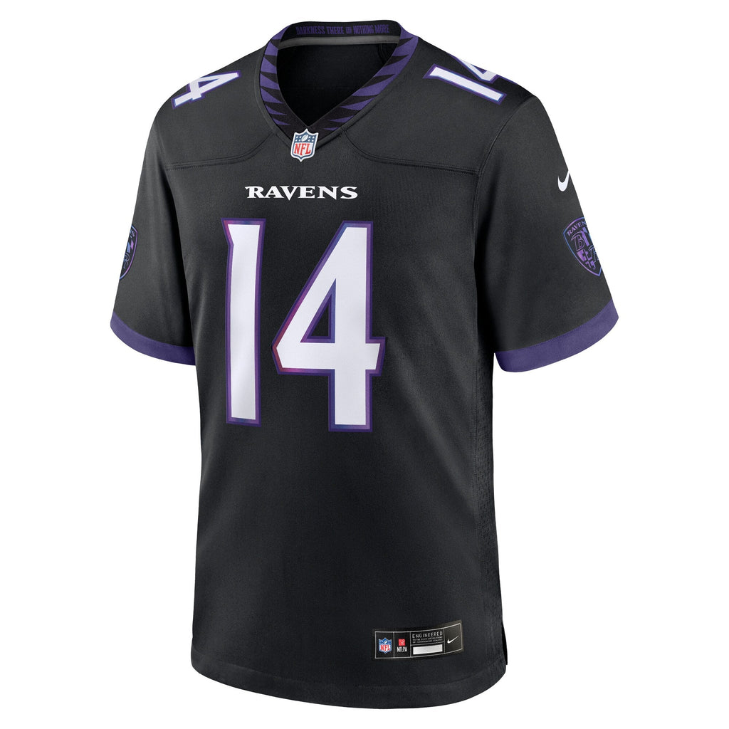 Baltimore Ravens Kyle Hamilton Black Alternate Game Jersey product image 3, provided for visual reference and product detail