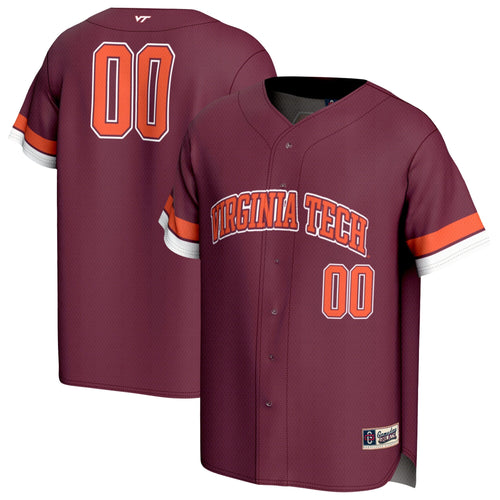 #00 Virginia Tech Hokies Adult Lightweight Collegiate Baseball Fashion Jersey - Maroon product image 2, provided for visual