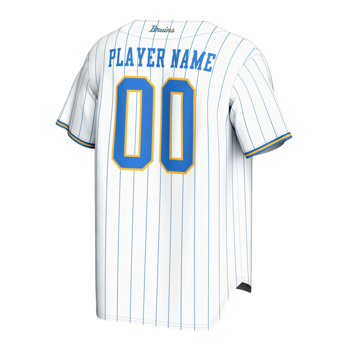 UCLA Bruins Lightweight Collegiate Baseball NIL Pick-A-Player Fashion Jersey - White product image 4, provided for visual
