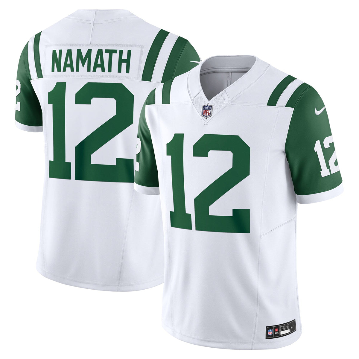 New York Jets Joe Namath White Classic Alternate Vapor F.U.S.E. Retired Player Limited Jersey product image 2, provided for
