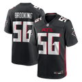 Atlanta Falcons Keith Brooking Black Game Retired Player Jersey product image 1, provided for visual reference and product