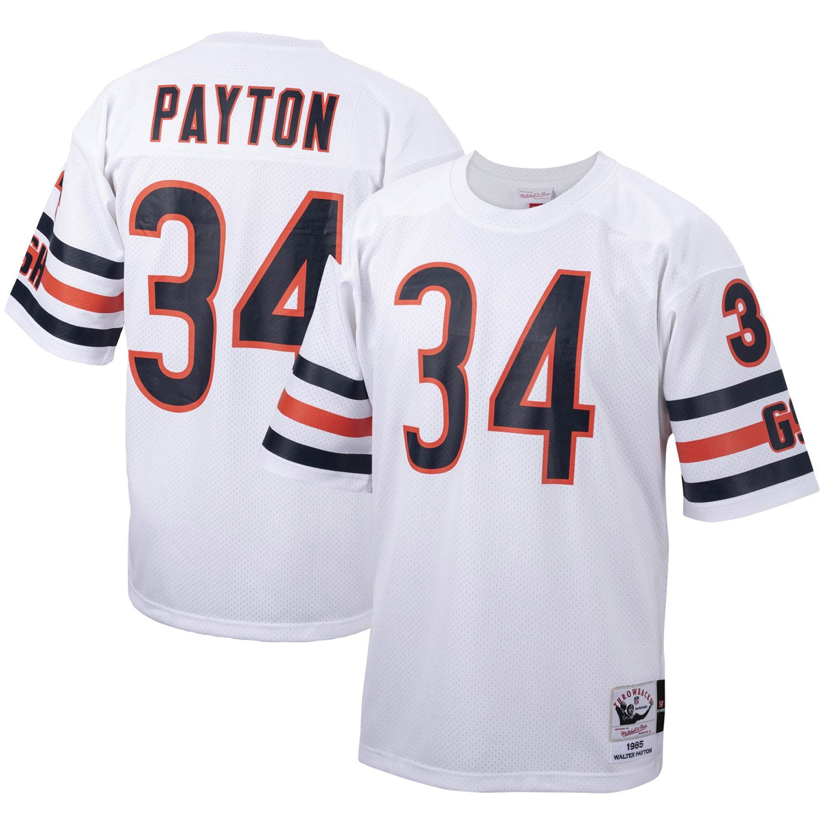 Chicago Bears 1985 Walter Payton White Authentic Throwback Retired Player Jersey product image 2, provided for visual
