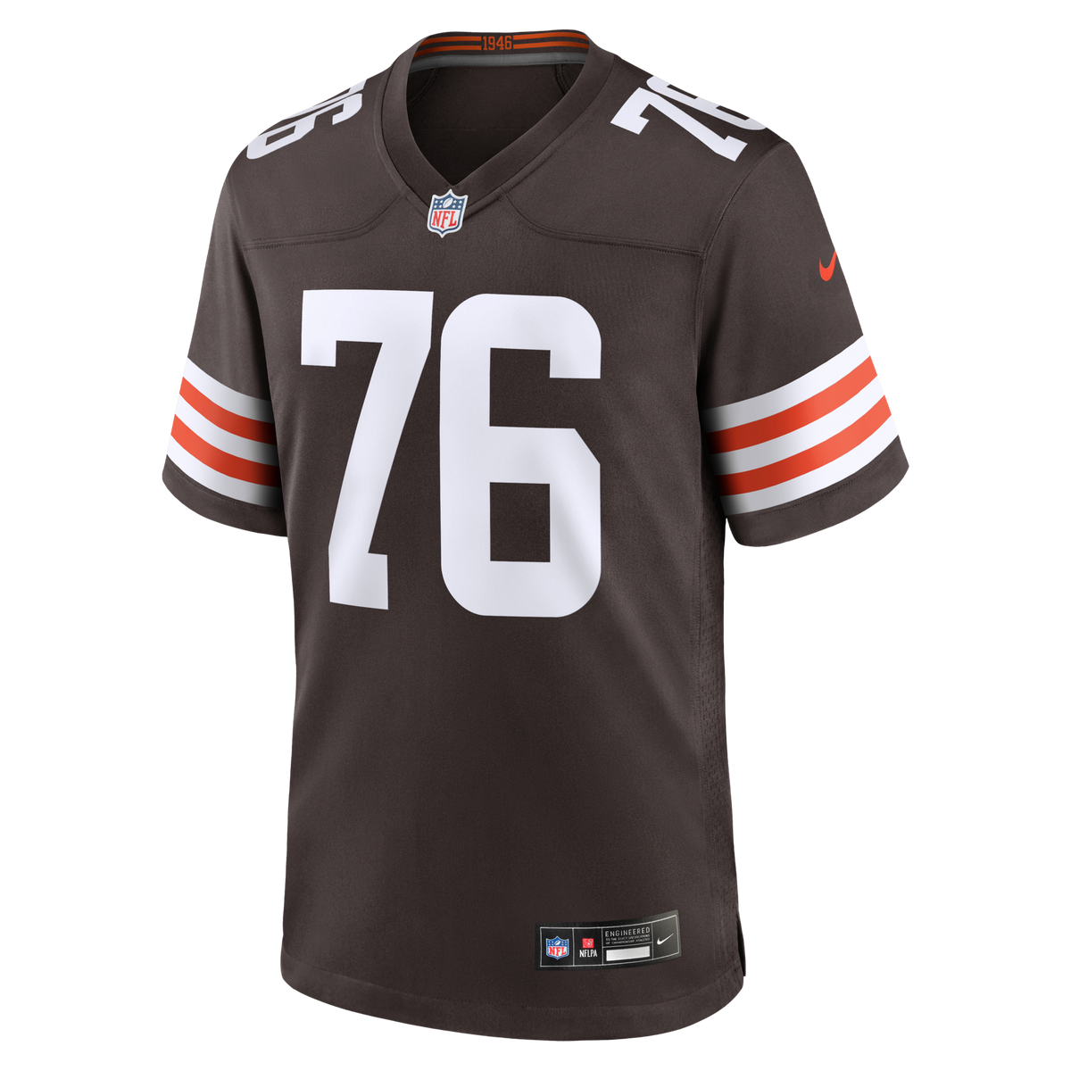 Cleveland Browns Lou Groza Brown Game Retired Player Jersey product image 2, provided for visual reference and product