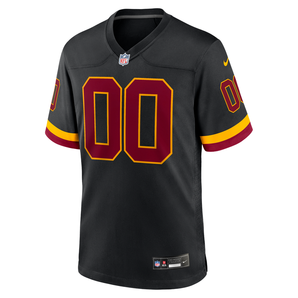 Washington Commanders Black Hail Raiser Alternate Custom Game Jersey product image 3, provided for visual reference and
