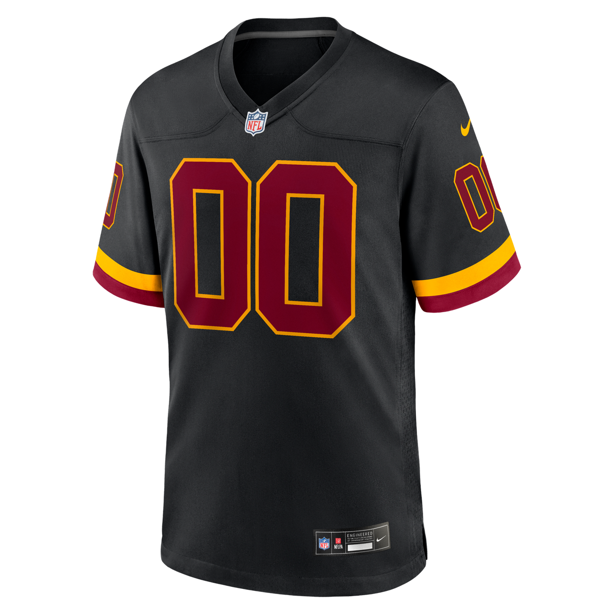 Washington Commanders Black Hail Raiser Alternate Custom Game Jersey product image 3, provided for visual reference and