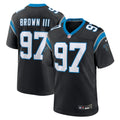 Carolina Panthers Bobby Brown III Black Team Game Jersey product image 1, provided for visual reference and product detail