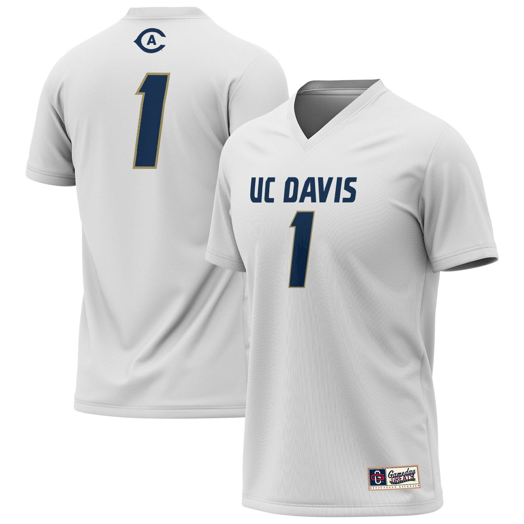 UC Davis Aggies Lightweight Collegiate Lacrosse Fashion Jersey - White product image 2, provided for visual reference and
