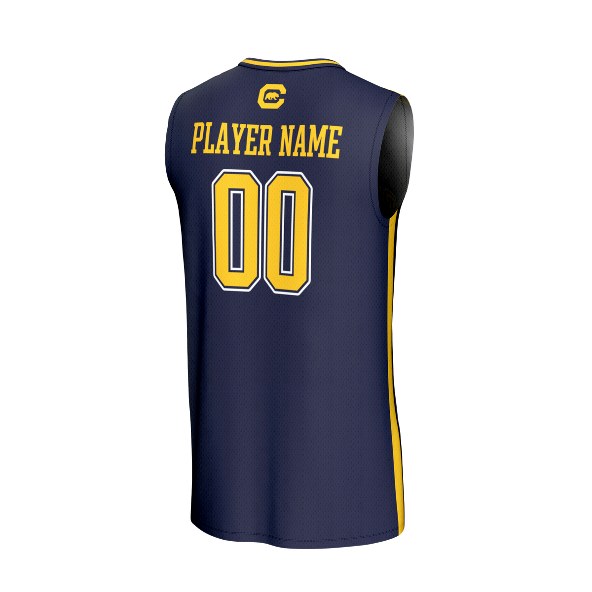 Cal Bears Lightweight Collegiate Basketball NIL Pick-A-Player Fashion Jersey - Navy product image 4, provided for visual