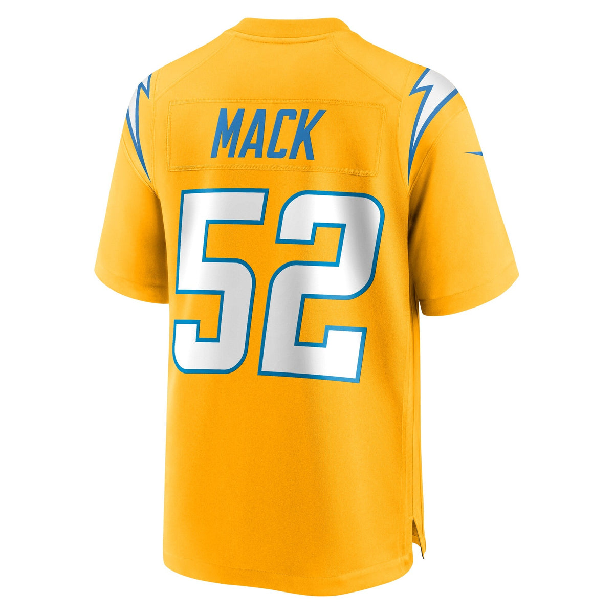 Los Angeles Chargers Khalil Mack Gold Alternate Charger Power Game Player Jersey product image 4, provided for visual