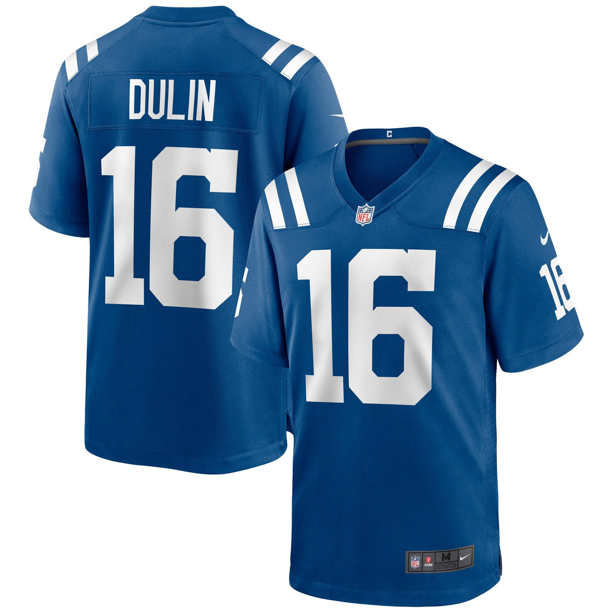 Indianapolis Colts Ashton Dulin Royal Game Jersey product image 1, provided for visual reference and product detail review