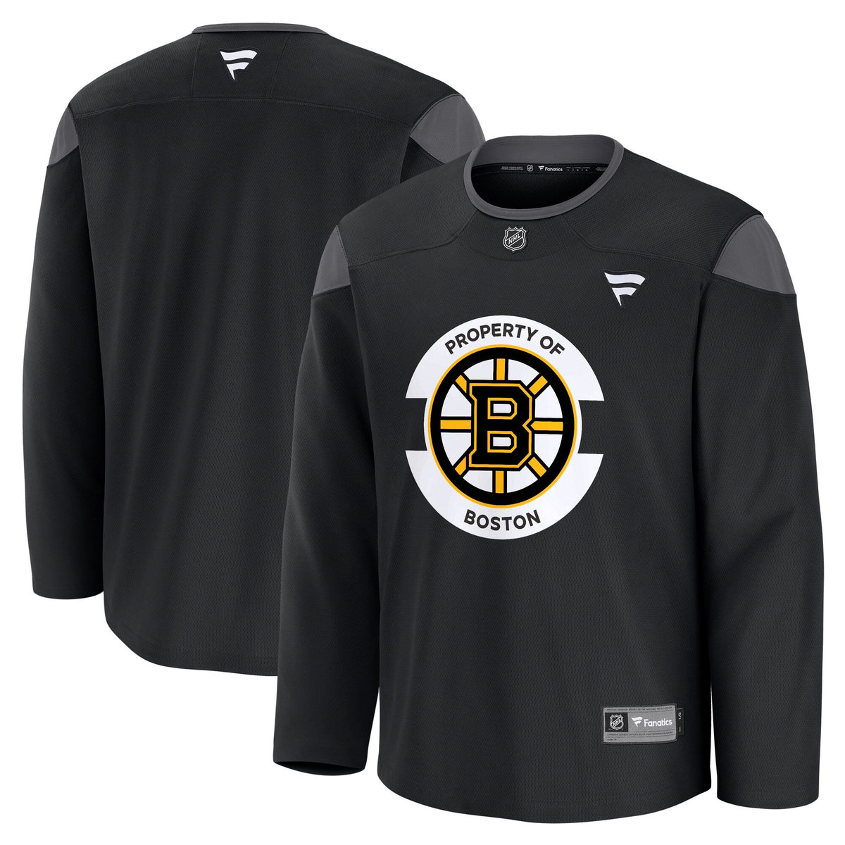 Boston Bruins Black Practice Jersey product image 1, provided for visual reference and product detail review