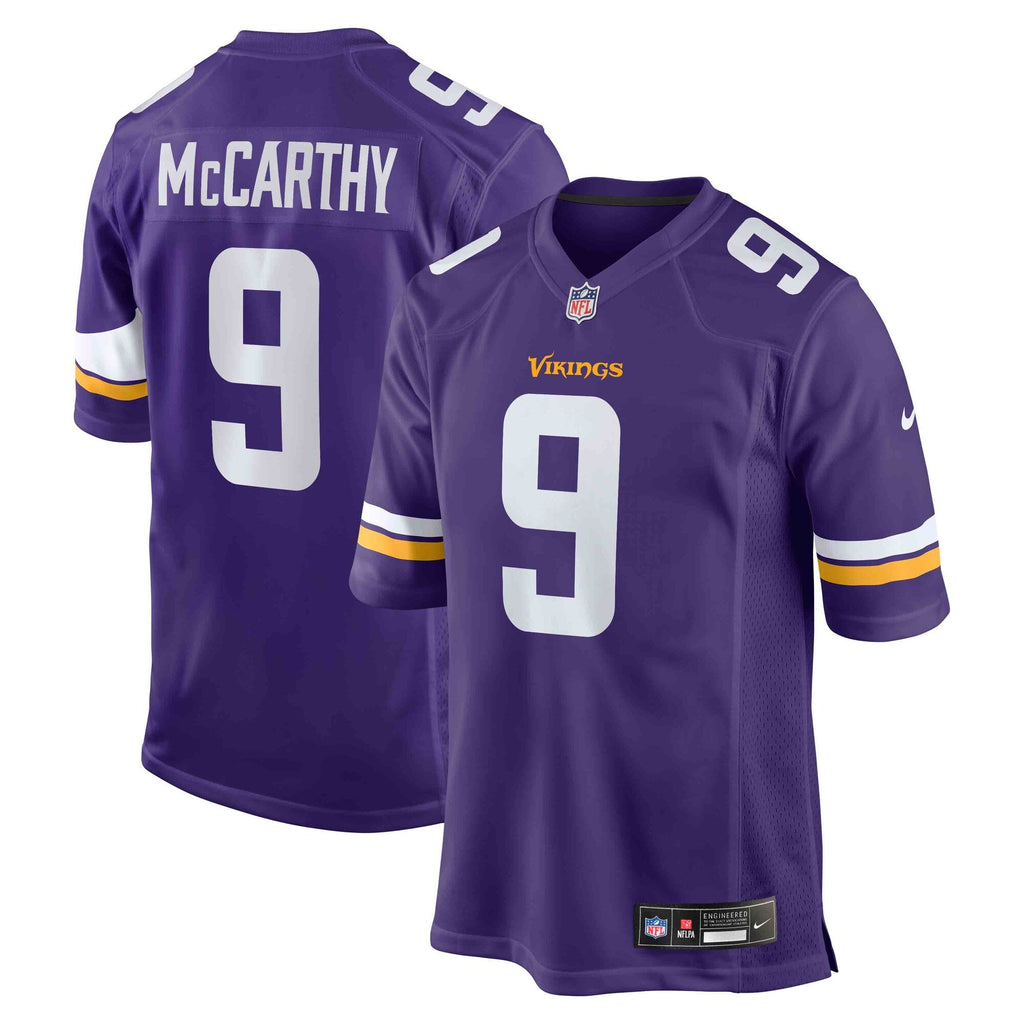 Minnesota Vikings J.J. McCarthy Purple Player Game Jersey product image 2, provided for visual reference and product detail