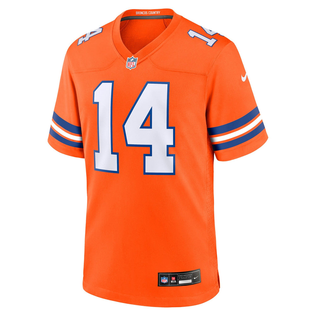 Denver Broncos Courtland Sutton Orange Alternate Game Jersey product image 3, provided for visual reference and product