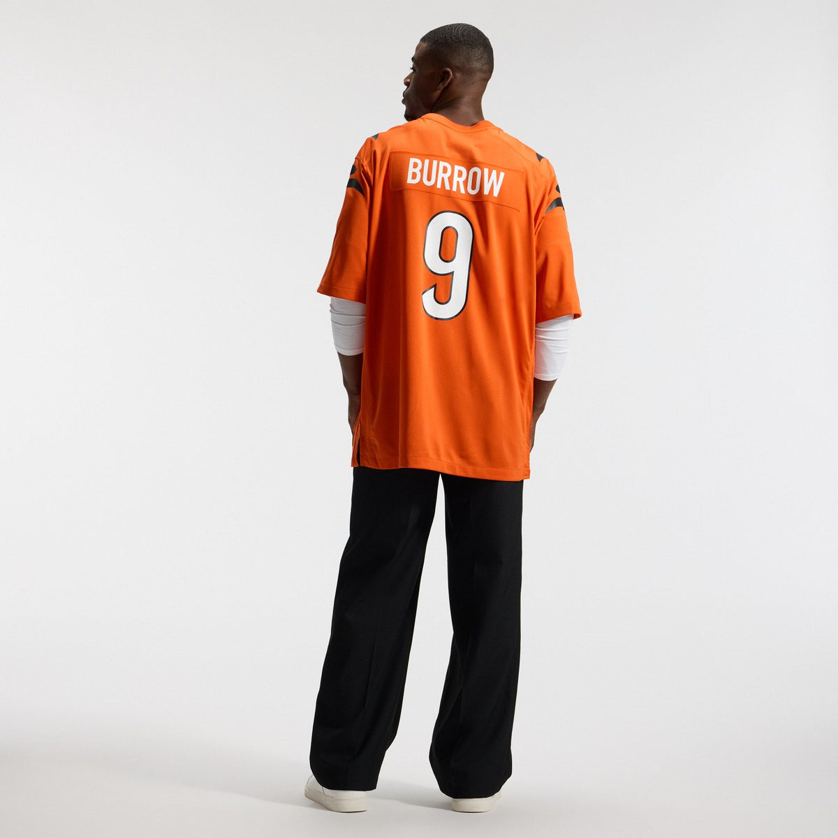 Cincinnati Bengals Joe Burrow Orange Alternate Game Jersey product image 6, provided for visual reference and product detail