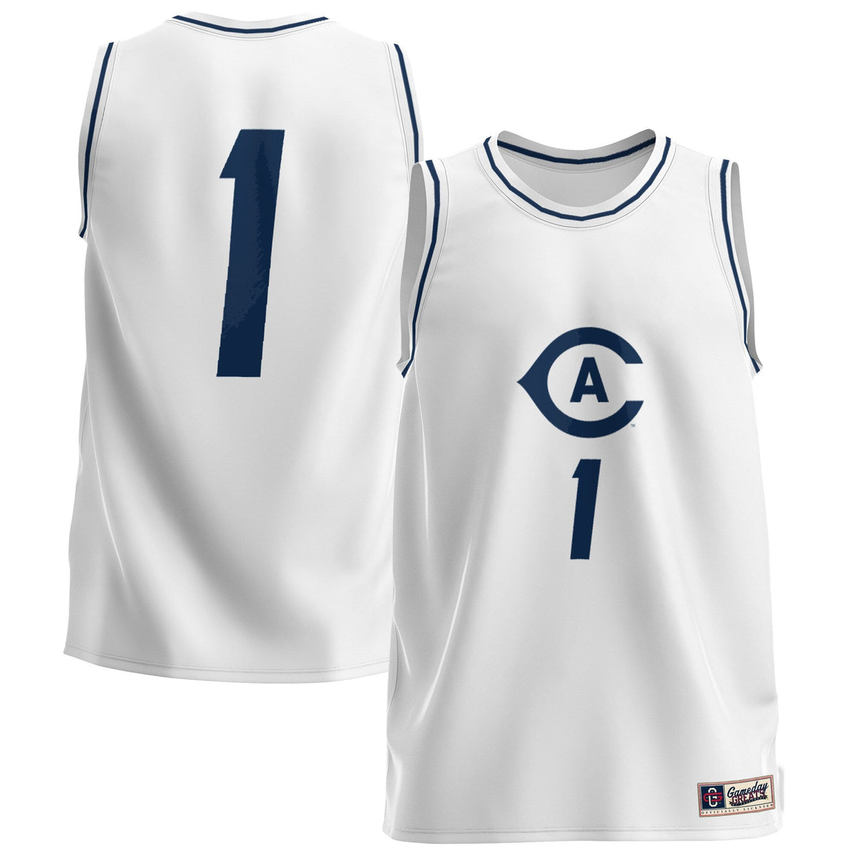 UC Davis Aggies Lightweight Collegiate Basketball Fashion Jersey - White product image 1, provided for visual reference and