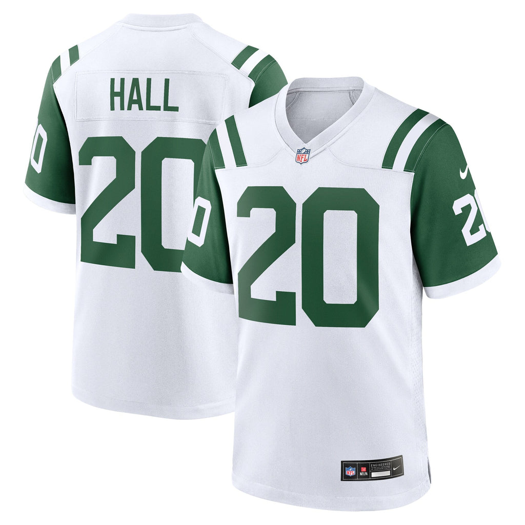 New York Jets Breece Hall White Classic Alternate Game Jersey product image 1, provided for visual reference and product