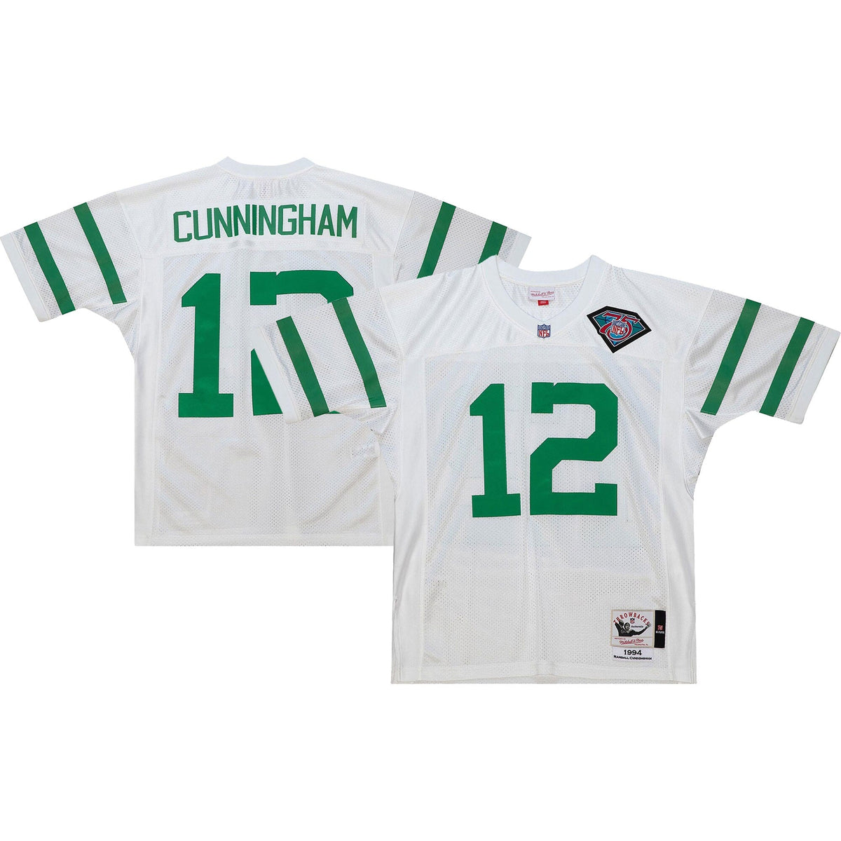 Philadelphia Eagles 1994 Randall Cunningham White Authentic Throwback Retired Player Jersey product image 2, provided for
