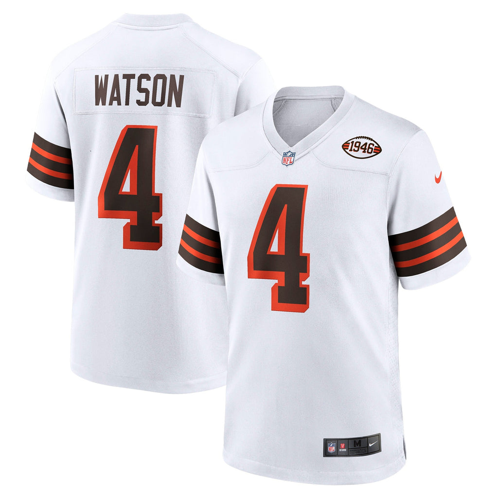 Cleveland Browns Deshaun Watson White Alternate Game Jersey product image 1, provided for visual reference and product
