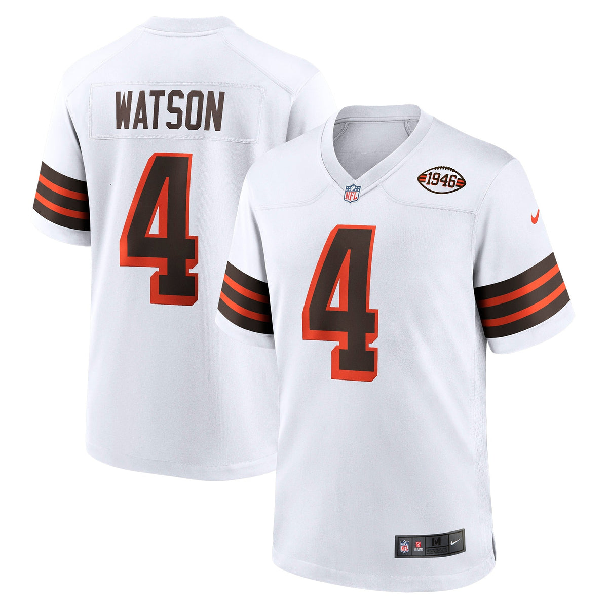 Cleveland Browns Deshaun Watson White Alternate Game Jersey product image 1, provided for visual reference and product