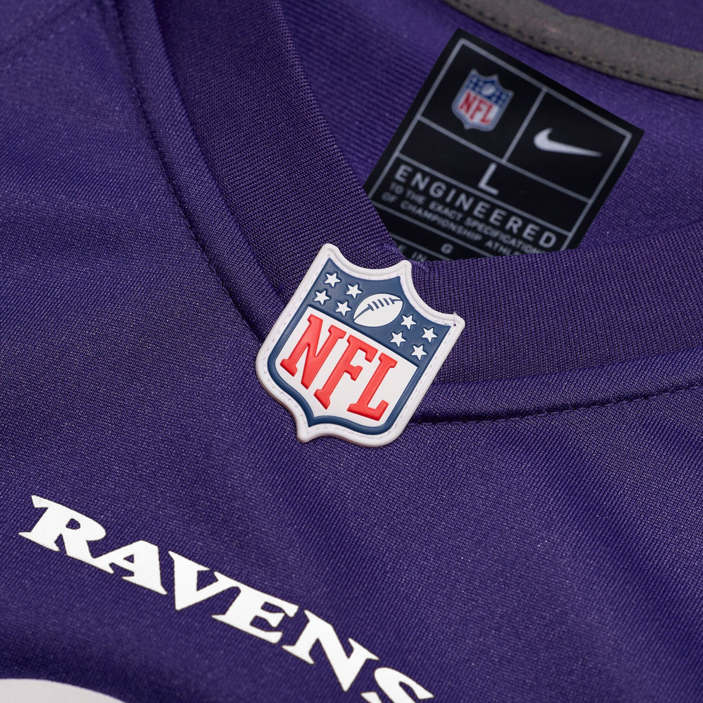 Baltimore Ravens Nick Moore Purple Game Jersey product image 4, provided for visual reference and product detail review