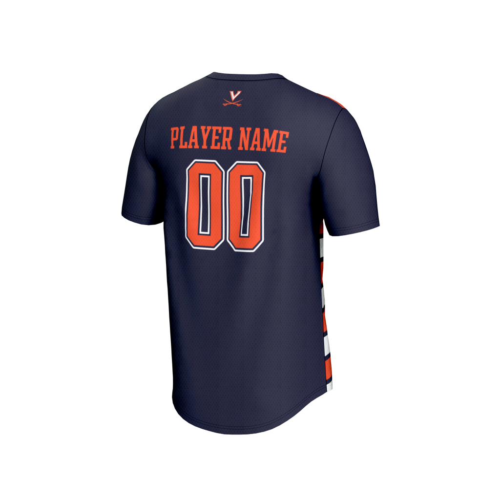 Virginia Cavaliers Collegiate Soccer NIL Pick-A-Player Fashion Jersey - Navy/Orange product image 4, provided for visual